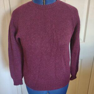 Peruvian Connection Purple Alpaca High-Collar Sweater Handmade Peru
